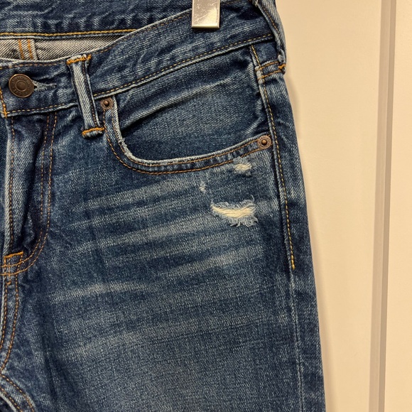 Abercrombie & Fitch Blue Skinny Jeans with Distressed Details - Picture 3 of 16